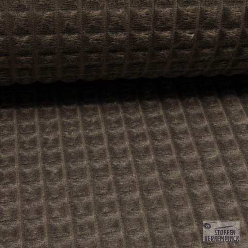 [VE-04952-001] Velours Deco Square 15mm. Brown
