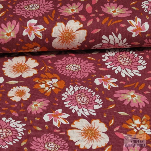 [VE-05357-002] Li/Visco Washed Dhalia Bordeaux