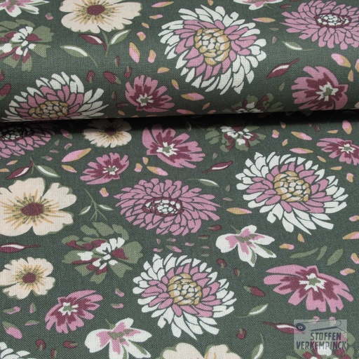 [VE-05357-006] Li/Visco Washed Dhalia Old Green