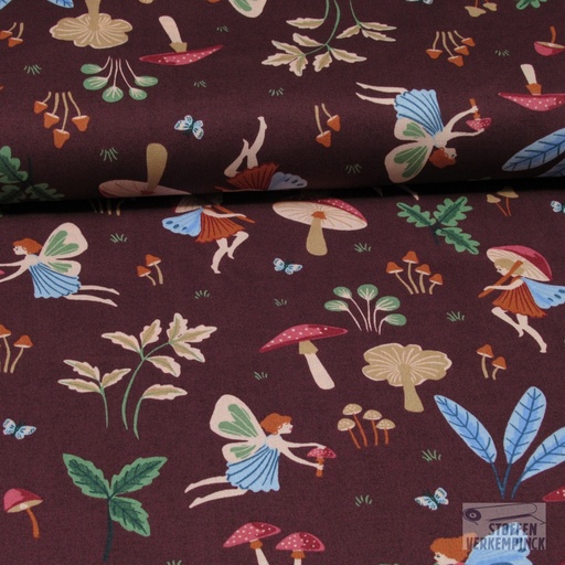[VE-05806-009] Poplin Fairytale Bordeaux