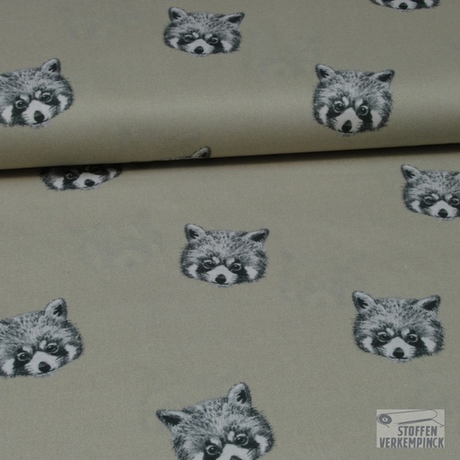 [VE-05424-002] Poplin Fine Digital Panda Sand