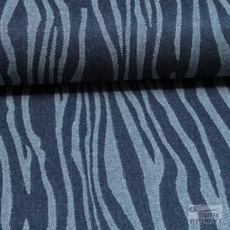 [VE-04715-001] Jeans Jacquard Zebra Dark Denimblue