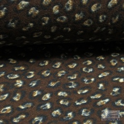 [BEW-1065] Fleece Leopard Donker Bruin