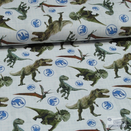 [ZA-0009326-01] Popeline Digi Jurassic World Dinosaurier