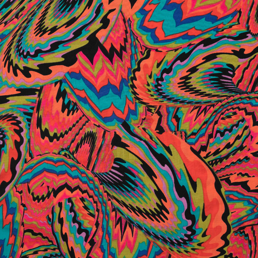 [QT-PC2430-180D] Visc/kat voile modern paisley cyclam