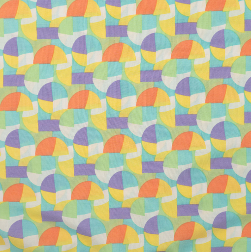 [QT-PC2434-215D] Visc/kat voile broken circles dusty mint