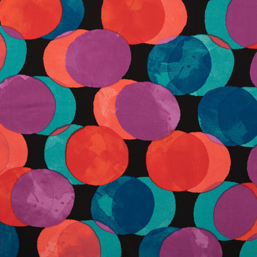 [QT-PC2460-180D] satijn viscose funny dots cyclam