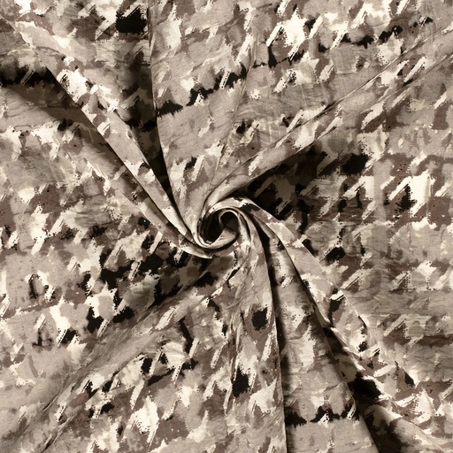 [NO-21032-069] Viscose/Ny Twill print abstract zwart