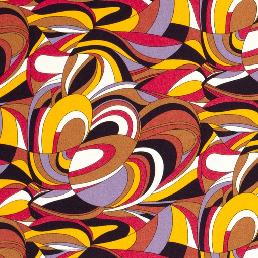 [NO-21042-056] Viscose twill print abstract brique