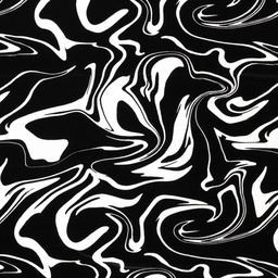 [NO-21077-069] Viscose satijn print abstr. zwart