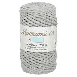 [DI-CC.4712-166] Trimids Macramé touw 3mm - 250gr - 65m-Licht grijs