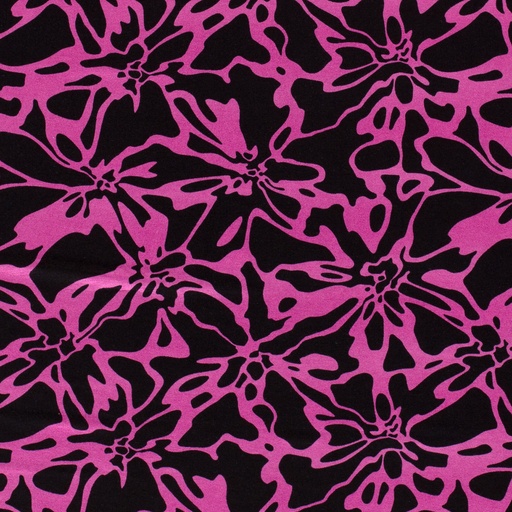 [NO-21103-017] Jersey visc. abstract fuchsia