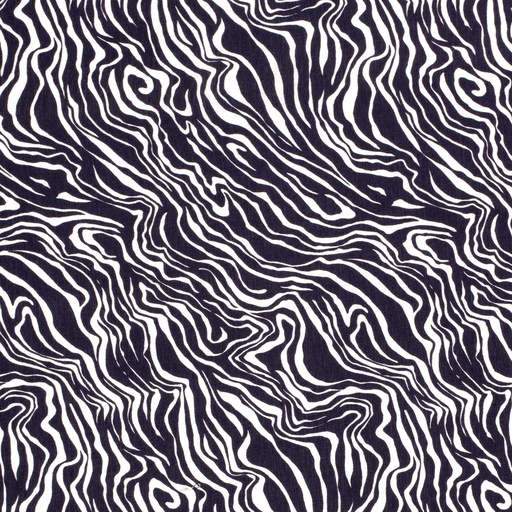 [NO-21155-008] Viscose/ny crepe strepen marine