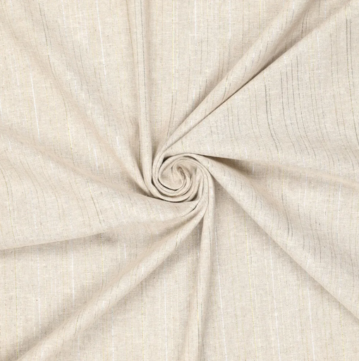 [KI-20630-030] Linnen katoen met lurex naturel