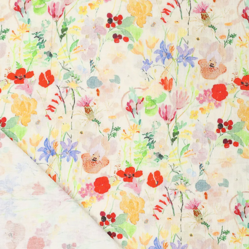 [KI-20906-042] Double Gauze print flower floral field