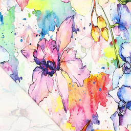 [KI-20919-872] Jersey Vis. aquarel florals multicolor 872