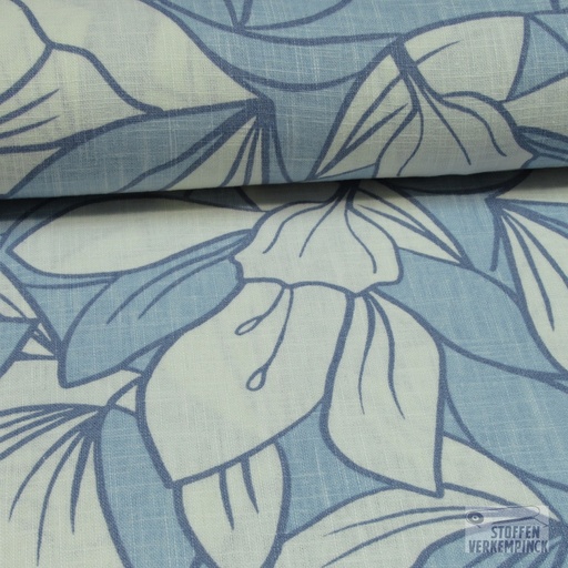 [HE-210469-0007] Gewassen Linnen Tulp Lichtblauw