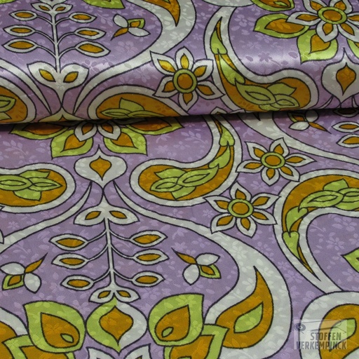 [HE-210085-0006] Stretch Polye. Jacquard Art Deco Lila