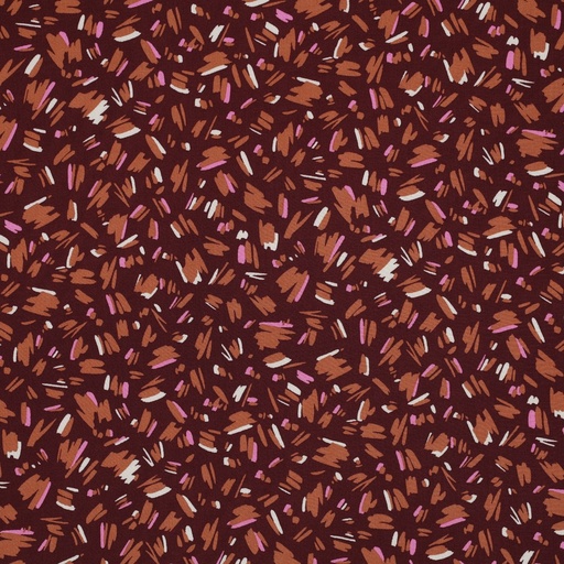 [VE-05412-005] Viscose Short Stripes Wine (Pommé TAMAR)