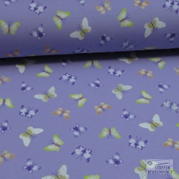 [QT-K23079-420] Jersey Foil Print Butterflies Violet