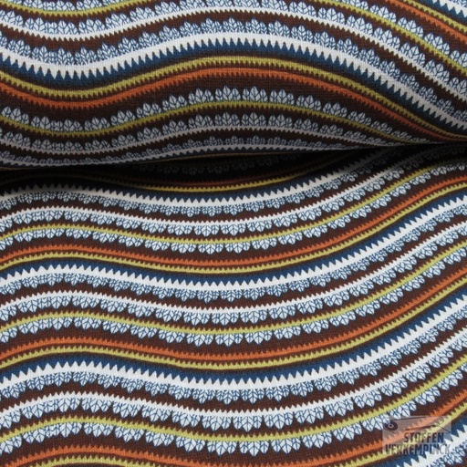 [QT-PC5028-580] Double Gauze slub Bali Wave Bruin