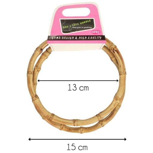 [DBF-99180-15] Tasbeugel bamboe rond 15cm 