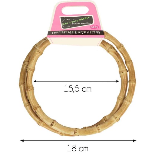 [DBF-99180-18] Tasbeugel bamboe rond 18cm 