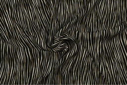 [PN-0250641-20] Viscose Design Stripes Black/Ecru