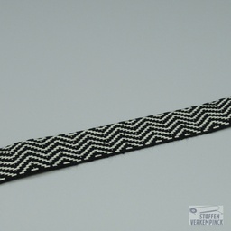 [VR-9637-040-92] Tassenband Greca 40mm - 092 - zwart