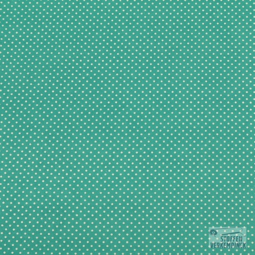 [2JT-BETTY EMERAUDE] Katoen Petit Pois Emeraude