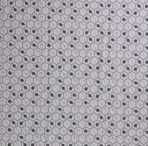 [POL-440035-44] Jersey Katoen Honingbij Grijs