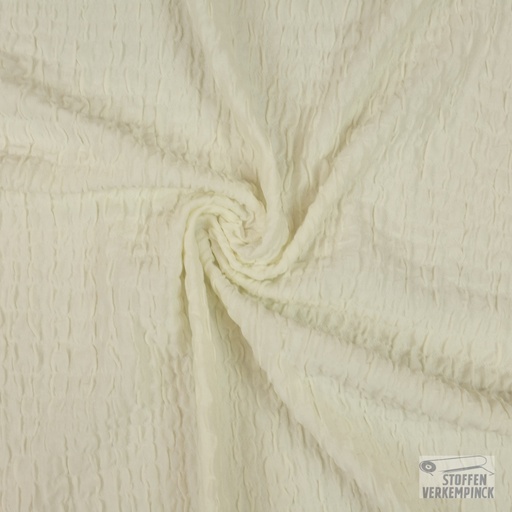 [BEW-1084-1] Jersey Viscose Clocqué Offwhite