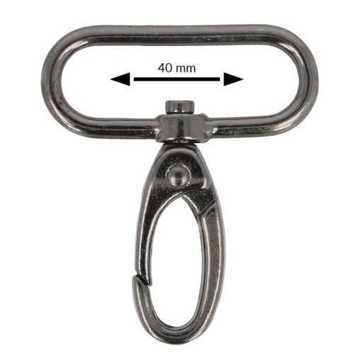 [DBF-6784-40-000] Musketonhaak 40mm - ZWART
