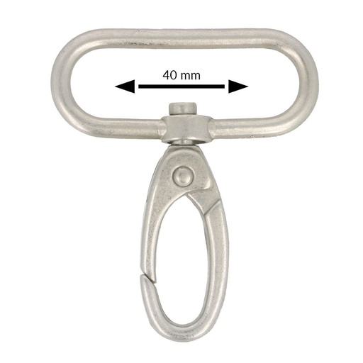 [DBF-6784-40-DNI] Musketonhaak 40mm - MAT NIKKEL