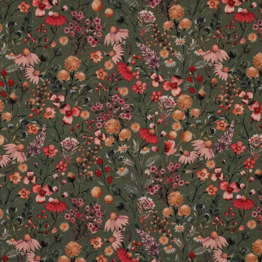 [VE-03121-009] Jersey digital Fieldflowers Green