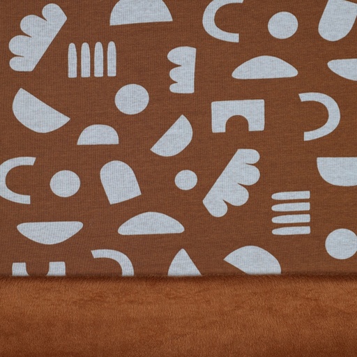 [VE-03153-009] Alpenfleece Shapes Brown