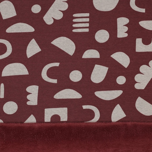 [VE-03153-016] Alpenfleece Shapes Old Bordeaux
