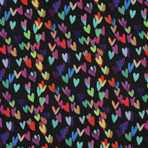 [VE-03134-001] Softshell Digital Hearts Black