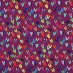 [VE-03134-005] Softshell Digital Hearts Violet