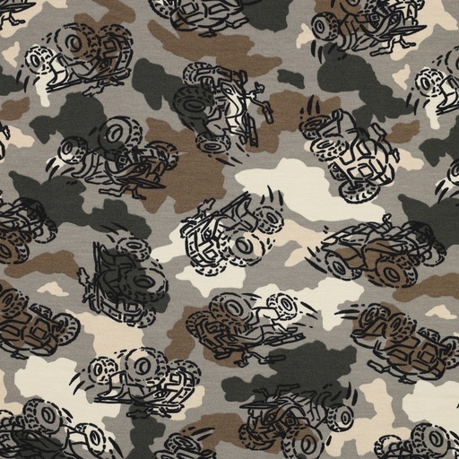 [VE-03084-004] French Terry Camo Quads taupe