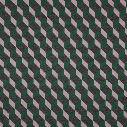 [VE-03328-001] Jersey Jacquard Graphic Block Green/Rose/Grey