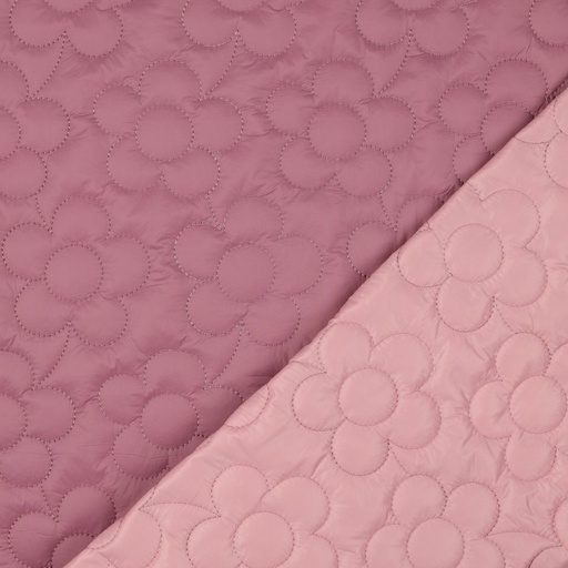 [VE-03367-001] Matelassé Double Face Flowers Rose
