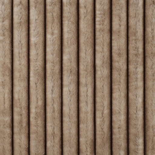 [VE-03338-002] Faux Fur Stripes Sand