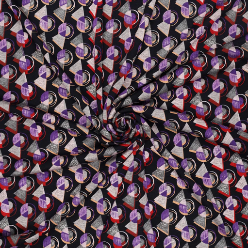 [KI-20037-815] Dubbeljersey Disco Circles Purple
