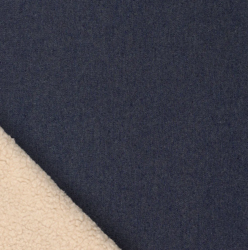 [KI-20180-060] Denim met Teddy Dark Blue