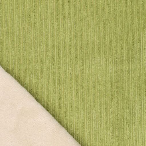 [KI-20104-315] Ribvelour met Teddy Cofur Lime