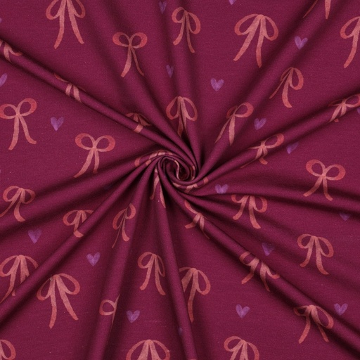 [VE-03243-005] Sweat Digital Bows & Hearts Dark Rose
