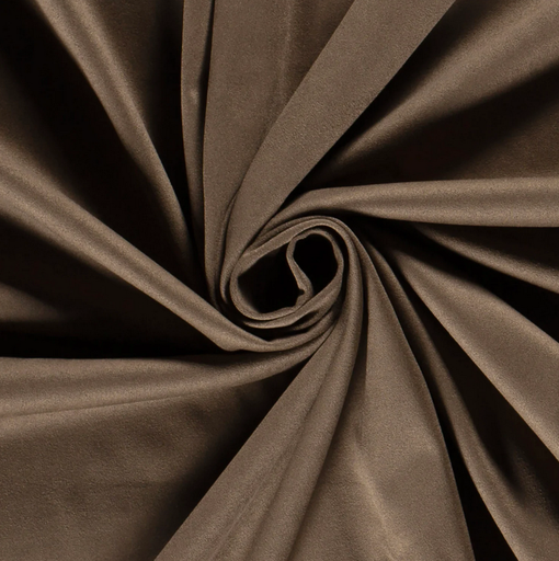 [NO-22107-054] Suède Plain Dyed Stretch Dark Vison