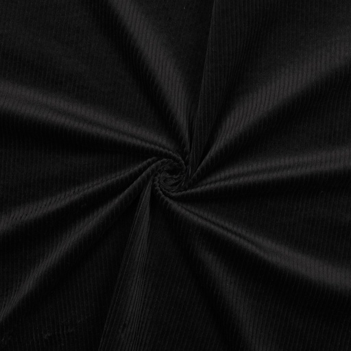 [VE-03316-001] Corduroy Washed 6W Stretch Black