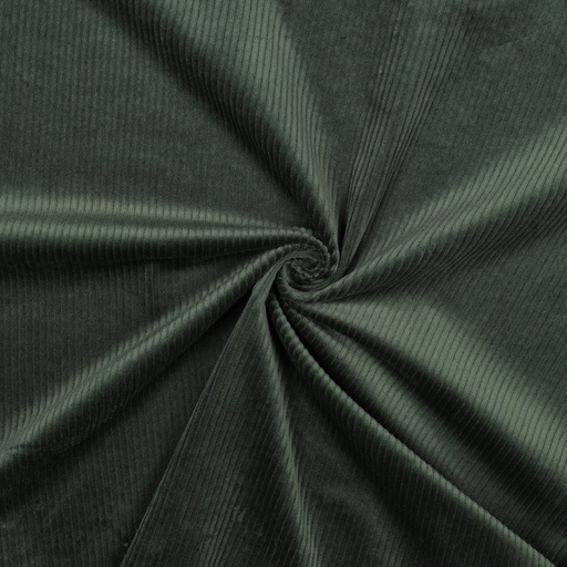 [VE-03316-015] Corduroy Washed 6W Stretch Dark Green